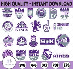 21 Files Sacramento Kings svg, NBA Basketball bundle svg, Sacramento svg, Kings svg,NBA svg, NBA svg, Basketball Clipart
