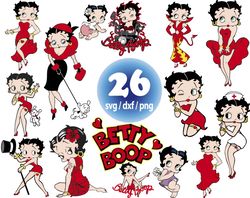 Betty Boop svg, Betty Boop dancing svg, Vintage Betty Boop png