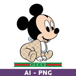 Gucci Baby Mickey Mouse Png, Mickey Mouse Png, Gucci Logo Fashion Png, Gucci Logo Png, Fashion Logo Png - Download