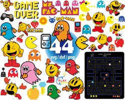 pacman game svg, pixel pacman svg, retro pacman svg, pacman ghost svg png