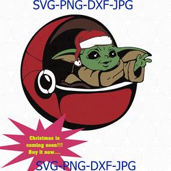 Christmas Baby SVG clipart, baby svg, yoda clipart, new year svg, Cricut Cut Files, baby Clipart, SVG Files, Yoda Xmas