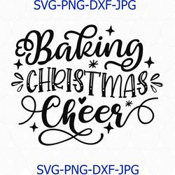 Baking Christmas Cheer Svg Png Cut File, Christmas Pot Holder Svg, Potholder Svg, Oven Mitt Svg, Christmas Quote Svg Png