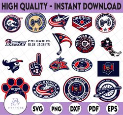 19 Files Columbus Blue Jackets Bundle Svg, Blue Jackets Svg, NHL, NHL svg, hockey cricut, Cut File, Clipart  Cricut Expl