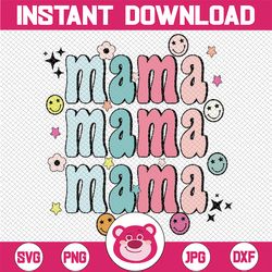 Retro Groovy Mama Matching Family Mother's Day Svg, Mama Life Svg, Mother's Day Svg, Digitral Download
