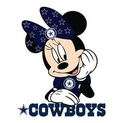 Minnie Mouse Dallas Cowboys Headshot ,NFL Svg, Football Svg, Cricut File, Svg