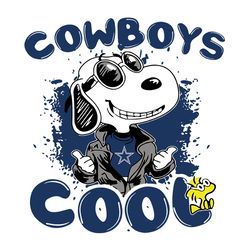 Snoopy Cool Team Dallas Cowboys NFL Svg, Football Svg, Cricut File, Svg