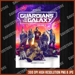 Marvel Guardians of the Galaxy Volume 3 Movie Poster png, Guardians of the Galaxy png, PNG High Quality, PNG, Digital