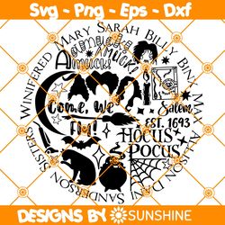 Hocus Pocus Theme Svg, Halloween Svg, Hocus Pocus SVG, Sanderson Sisters SVG, Hocus Pocus Collage SVG, File For Cricut