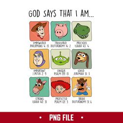 God Says That I Am Toy Story Png, Toy Story Png, Disney Png Digital File