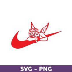 Nike Cupid Swoosh Svg, Nike Valentine Day Svg, Nike Svg, Nike Love Svg, Nike Logo Svg, Fashion Logo Svg - Download File