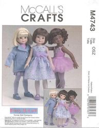 McCall's 4743 Doll clothes patterns for Tonner Betsy Dolls in 2 Sizes, 8" and 14", Vintage pattern, Digital download PDF