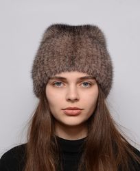 Fur hat. Mink hat. Fur pom pom hats. Knitted fur hats. Winter women fur mink. Beanie Fur hat. Wool hats. Real fur hats