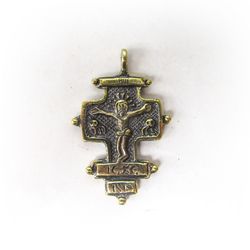 Brass cross necklace pendant,Brass Cross necklace charm,brass cross jewellery,handmade cross jewelry,christian gift