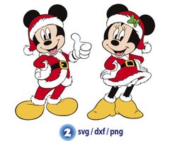 Mickey and Minnie Santa Claus svg, Disney Christmas svg, Disney Holiday svg png