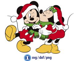 Michey and Minnie Santa Claus svg, Disney Christmas svg, Disney Holiday svg png