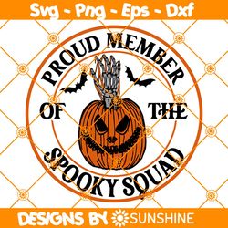 Proud Member Of The Spooky Squad Svg, Spooky Squad Svg, Halloween Svg, Skeleton Dead Inside Svg, File For Cricut