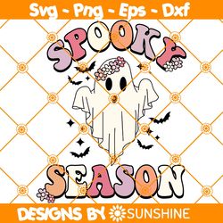 Ghost Spooky Season Svg, Spooky vibes Svg, Spooky Season Svg, Groovy halloween svg, halloween svg, File For Cricut