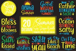 Summer svg Bundle - Summer Cut File - Beach - Quotes - svg - svg - dxf - eps - png - Silhouette - Cricut - Digital File