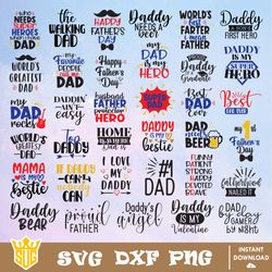 Father's Day Bundle Svg, Cricut, Cut Files, Vector, Clipart, Silhouette, Printable, Graphics Design, Digital Download