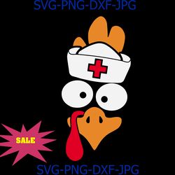 Nurse Turkey svg, Funny Turkey Face svg, Thanksgiving Day Costume png, Turkey Face svg, Nurse svg, Nurse Turkey shirt