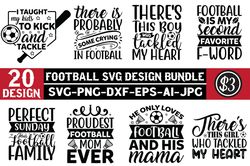 Football SVG Bundle | Football svg | Funny Football Sayings | Football svg Designs | Football Mom svg | svg files for Cr