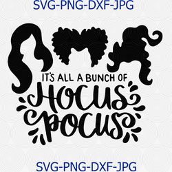 Hocus Pocus SVG, Sanderson Sisters SVG, Witches Hair Cute, Halloween SVG, Hocus Pocus Clipart, Png, Instant Download