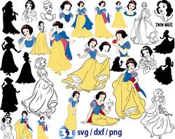 Princess Snow White svg, disney princess svg, disney princess silhouette svg