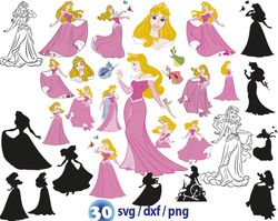 Princess aurora svg, disney princess svg, disney princess silhouette png