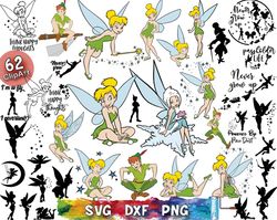 disney Tinkerbell svg, tinkerbell flying svg, Tinkerbell fairy wings svg, princess silhouette svg