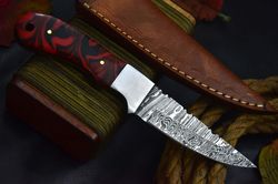 Custom 8.1"OAL Damascus Steel Hunting Knife Handmade With Resin Handle (Q767-C)