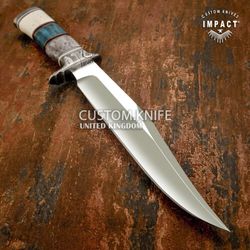 IMPACT CUTLERY RARE CUSTOM FULL TANG BOWIE KNIFE DAGGER BULL - Inspire  Uplift
