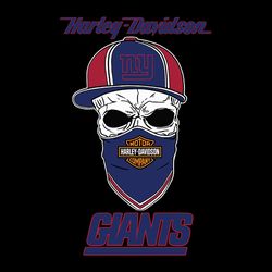 Harley Skull New York Giants,NFL Svg, Football Svg, Cricut File, Svg