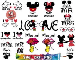 Disney Valentines Day hearts svg, Mickey Happy Valentine's Day svg, minnie love svg png