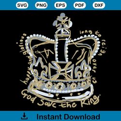 King Charles III Coronation God Save The King Tshirt Design SVG
