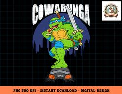 Mademark x Teenage Mutant Ninja Turtles - Cowabunga Leonardo on Skates with Pizza png, digital download,clipart, PNG, In