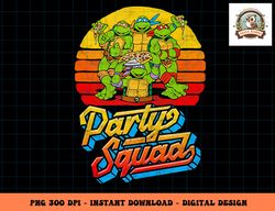 Mademark x Teenage Mutant Ninja Turtles - Party Squad! TMNT Vintage 80s Pizza Friends Distressed Tanpng, digital downloa