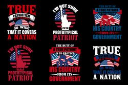 Patriot Patriotism T Shirt Design Bundle