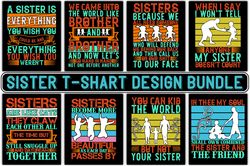 Sister love Bundle design | 21 Design Bundle Sublimation Cricut, SVG, PDF, PNG Cricut print file, Sister svg bundle, Ins