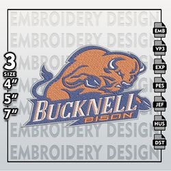 Bucknell Bison Embroidery Designs, NCAA Logo Embroidery Files, NCAA Bucknell, Machine Embroidery Pattern