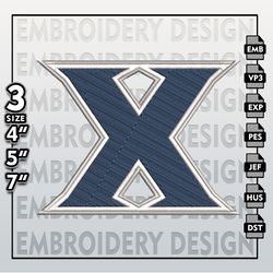 Xavier Musketeers Embroidery Designs, NCAA Logo Embroidery Files, NCAA Xavier, Machine Embroidery Pattern
