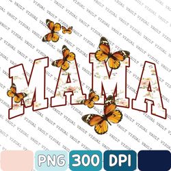 Floral Mama Varsity PNG, Sublimation Png, Boho Png, Retro Mama Png, Sublimation Design, Mom Png, Mama Shirt Design, Moth