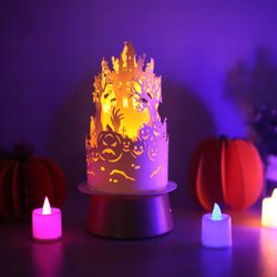 Halloween Pumpkin Paper Cut Lamp - Paper Cutting Templates - DIY Halloween Decorations - Halloween Paper Lanterns