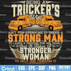 Being A Trucker's Wife Ain't For Everyone png, Trucker's Wife png, Semi truck png,Trucking Quote svg, File For Cricut
