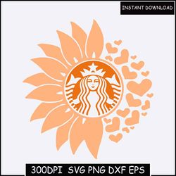 Starbucks Sunflower Design | Presized for Cold Cup | Custom Gift | Cricut Silhouette | Spring | SVG PNG