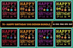Happy Birthday SVG Design Bundle V-2