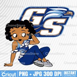 Betty Boop With Georgia Southern PNG File, NCAA png, Sublimation ready, png files for sublimation,printing DTG printing
