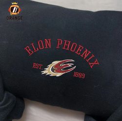 Elon Phoenix Embroidered Sweatshirt, NCAA Embroidered Shirt, Elon Phoenix Embroidered Hoodie, Unisex T-Shirt