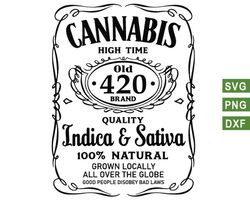 cannabis jack daniel's label svg, Marijuana svg, Weed Svg, Cannabis Svg, Stoner Svg