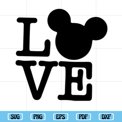 Love Mickey Mouse Disney SVG PNG, Disney Svg, All Mouse Svg