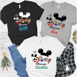 Birthday Boy-Girl and Birthday Squad Mickey Minnie Family Groupe Shirts, Birthday Party Disney Family Sweatshirt, Birthd